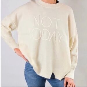 Wild fox Not Today Oversized Sweater - Small